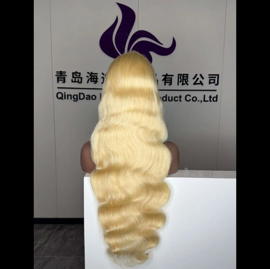 2025 Hot Sale Blonde 30 Inch HD 13x4 Body Wave Lace Wig Raw Black Female Human Hair